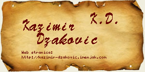Kazimir Džaković vizit kartica